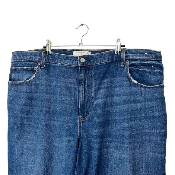 Abercrombie & Fitch 90s Straight Jeans Women’s Size 35 Blue Ultra High Rise - Picture 5 of 13